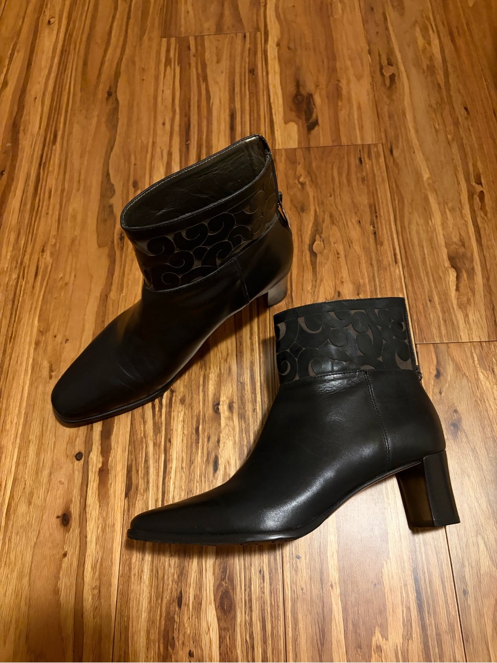 Brighton Trick black leather ankle boots.